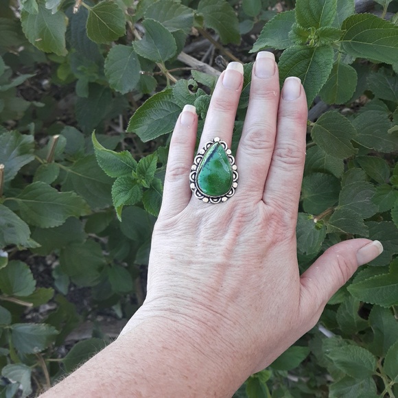 New Dendritic Opal 925 Silver Ring. - Picture 5 of 8